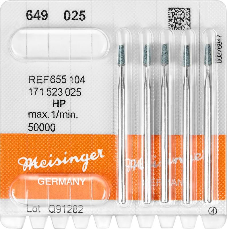 Keramische Schleifer 649  Packung  5 Stück grün mittel, HP, Figur 171, 6 mm, ISO 025