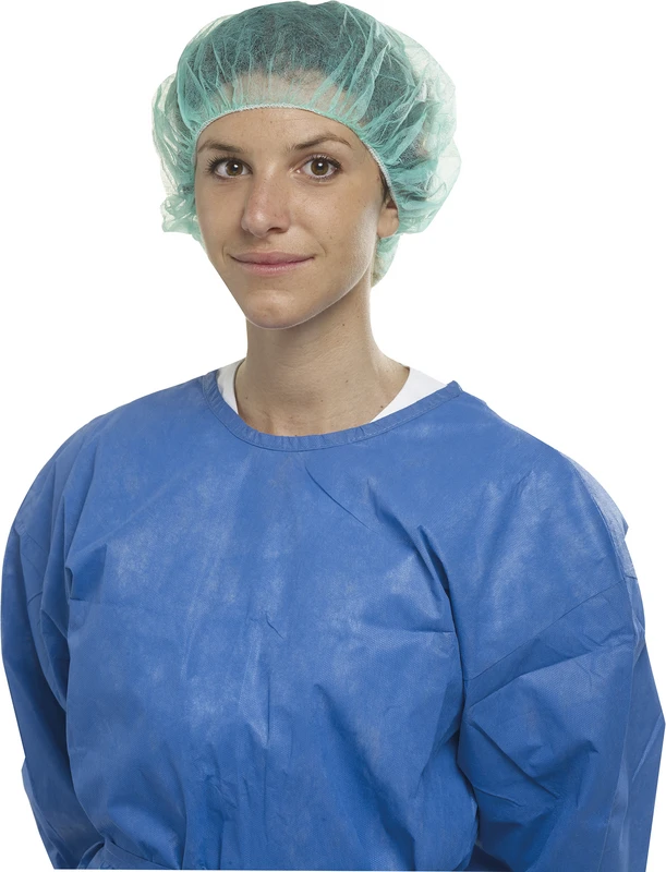 OP-Baretthaube  Packung  100 Stück grün, mit Gummizug