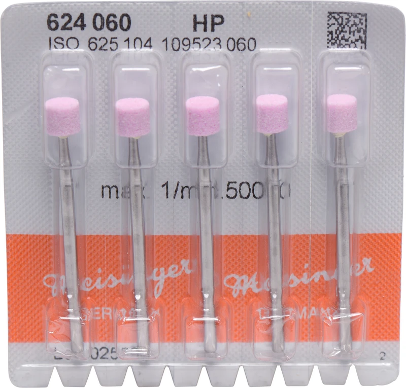 Keramische Schleifer 624  Packung  5 Stück rosa mittel, HP, Figur 109, 5 mm, ISO 060