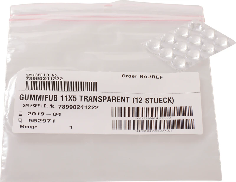 CapMix Gummifuß  Packung  12 Stück transparent