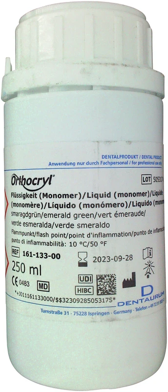 Orthocryl® Flüssigkeit  Flasche  250 ml Flüssigkeit smaragdgrün