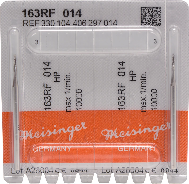 Chirurgie Fräser 163  Packung  2 Stück rostfreier Stahl, HP, Figur 406, 5 mm, ISO 014