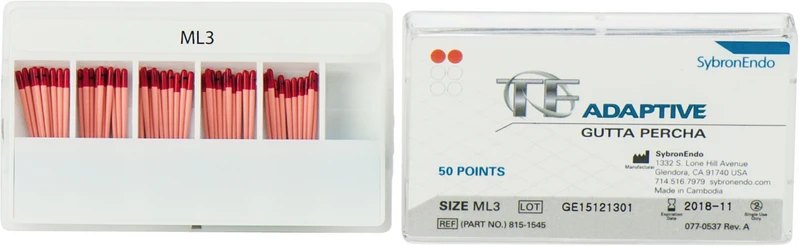 TF ADAPTIVE Guttapercha  Packung  50 Stück rot, M\L