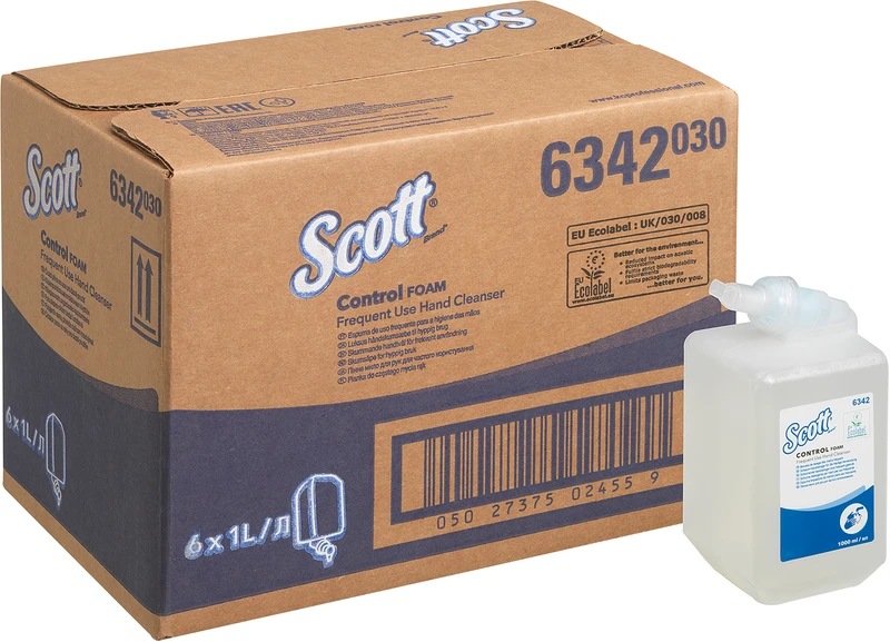 SCOTT® CONTROL Schaumseife  Karton  6 x 1 Liter Kartusche transparent