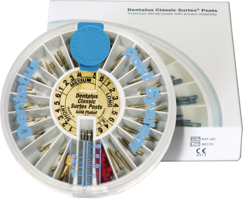 Classic Surtex vergoldete Wurzelstifte  Einführungsset  60 Stifte inkl. Zubehör