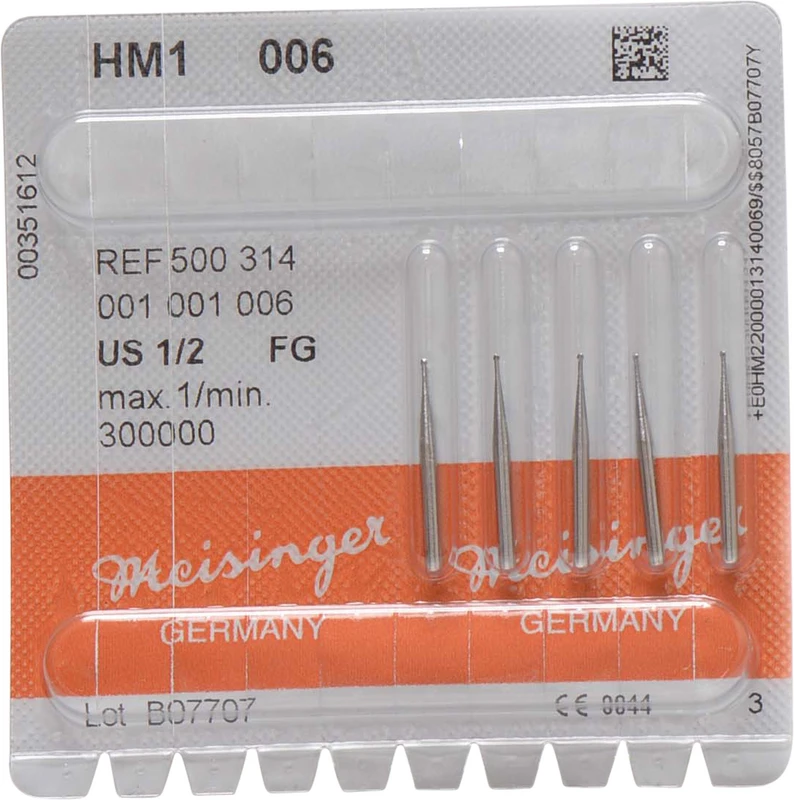 HM-Bohrer 1  Packung  5 Stück FG, Figur 001, ISO 006