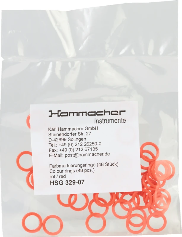 Farbringe  Beutel  48 Stück rot