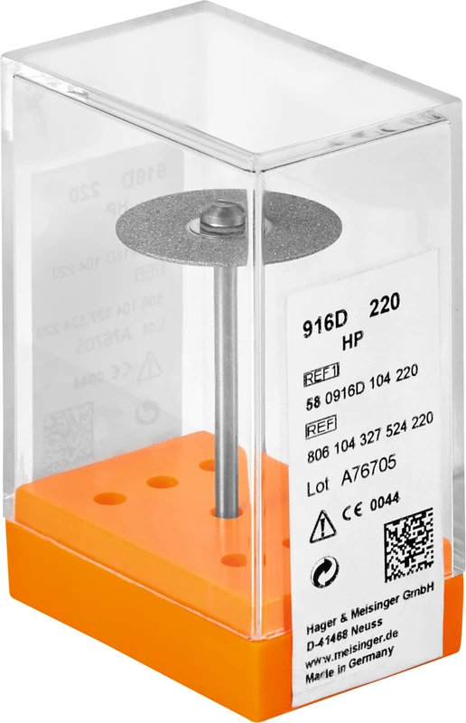 Diamantscheiben 916D  Stück  blau mittel, HP, Figur 327, 0,5 mm, ISO 220