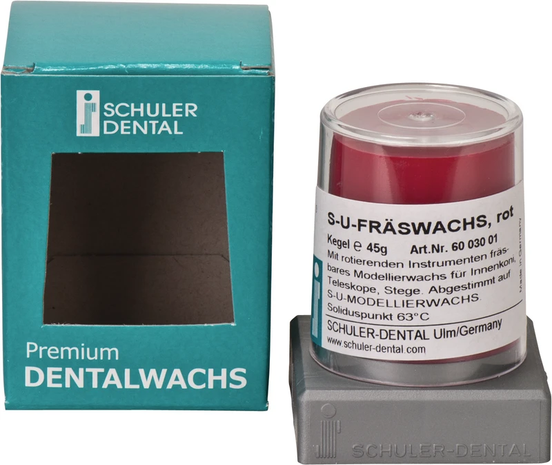 S-U-Fräswachs  Kegel  45 g hart, rot
