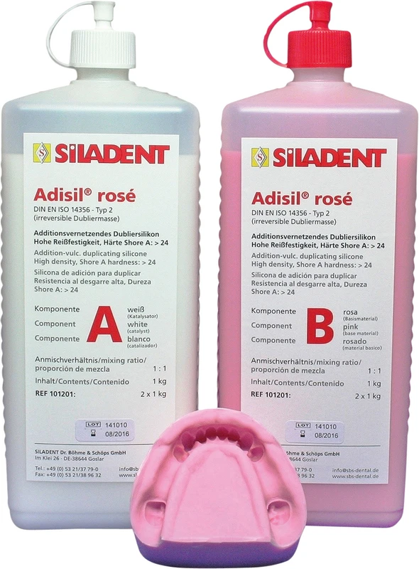 Adisil® rosé  Packung  1 kg Flasche A, 1 kg Flasche B, 9:1