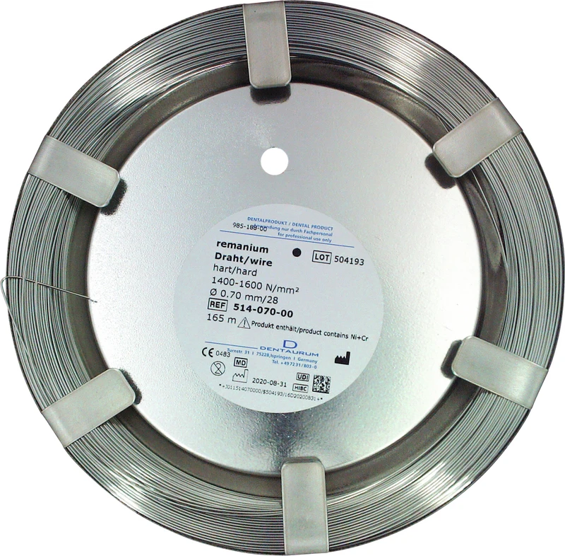 remanium® Draht  Klinikrolle  rund, hart, Ø 0,70 mm