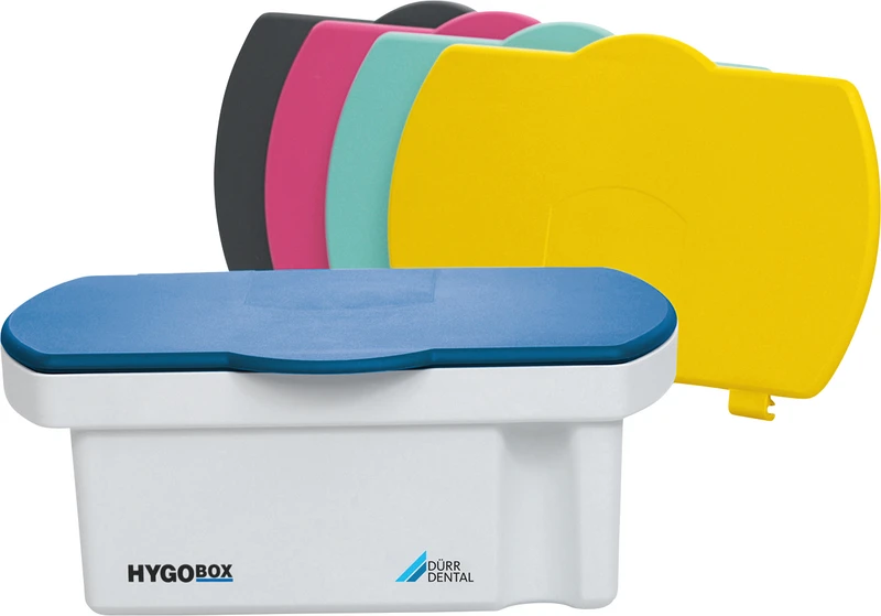 HYGOBOX  Stück  Wanne grau, Siebeinsatz weiß, Deckel gelb