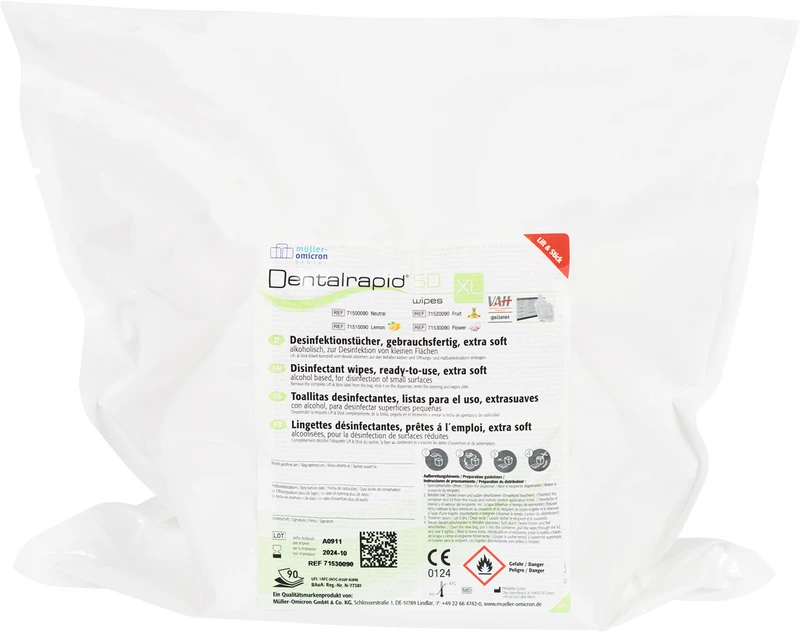 Dentalrapid® SD wipes  Karton  2 x 90 Stück XL Fruit