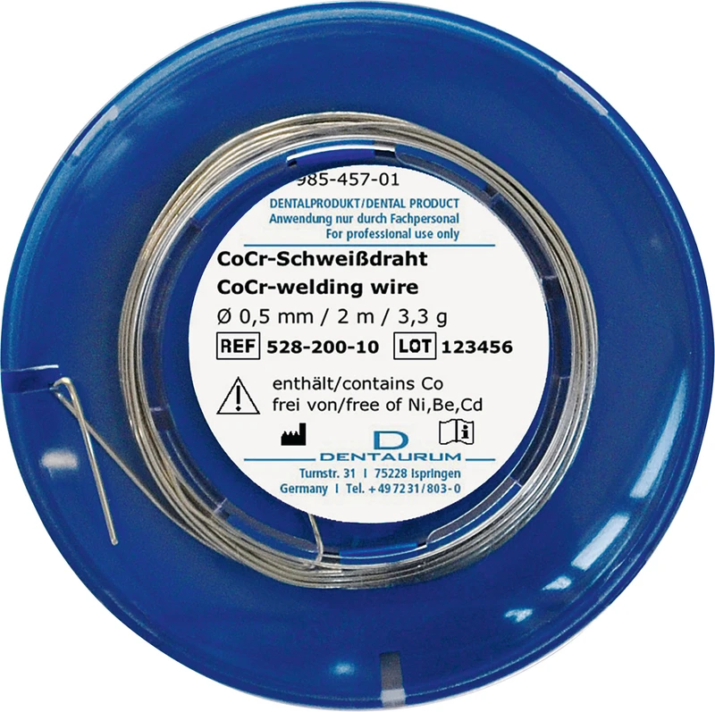 CoCr Schweißdraht  Rolle  2 m Draht, Ø 0,5 mm