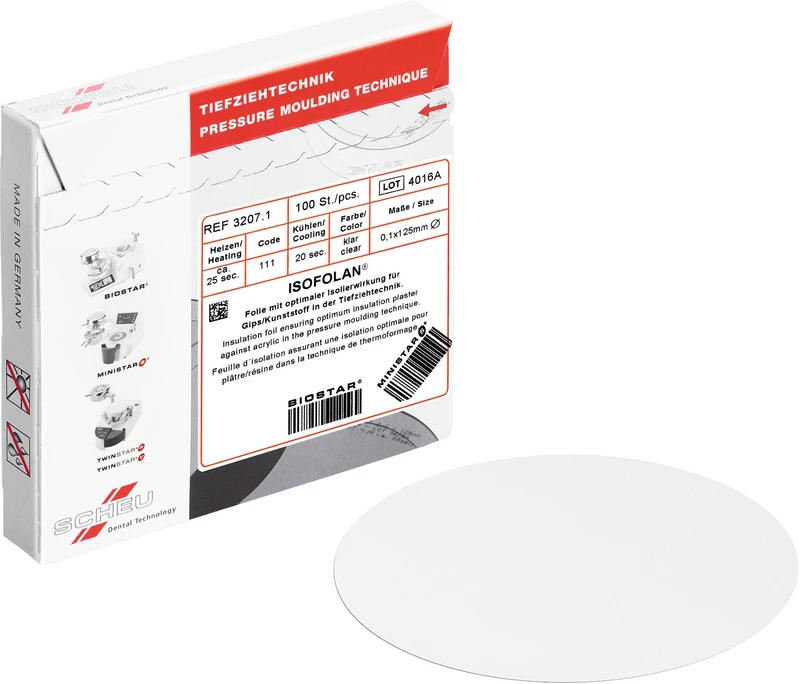 ISOFOLAN®  Packung  100 Stück Ø 125 mm, Stärke 0,1 mm