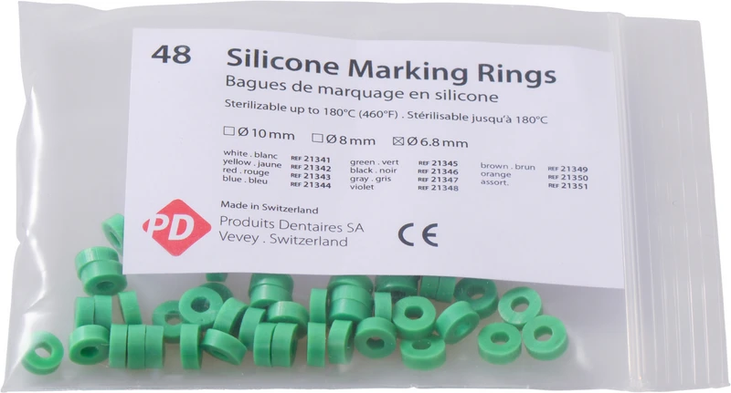 Markierungsringe  Packung  48 Stück grün, Ø 6,8 mm