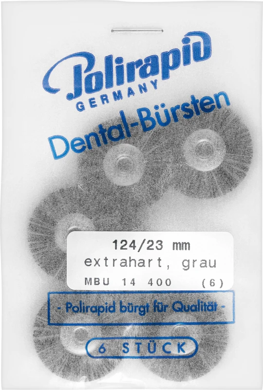 Miniaturbürsten  Packung  6 Stück unmontiert, Borste extrahart, Ø 23 mm