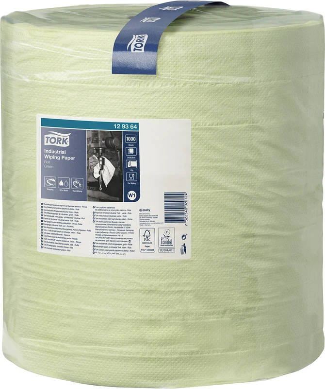 TORK® Industrie Papierwischtücher   Rolle  1.000 Tücher 3-lagig, grün