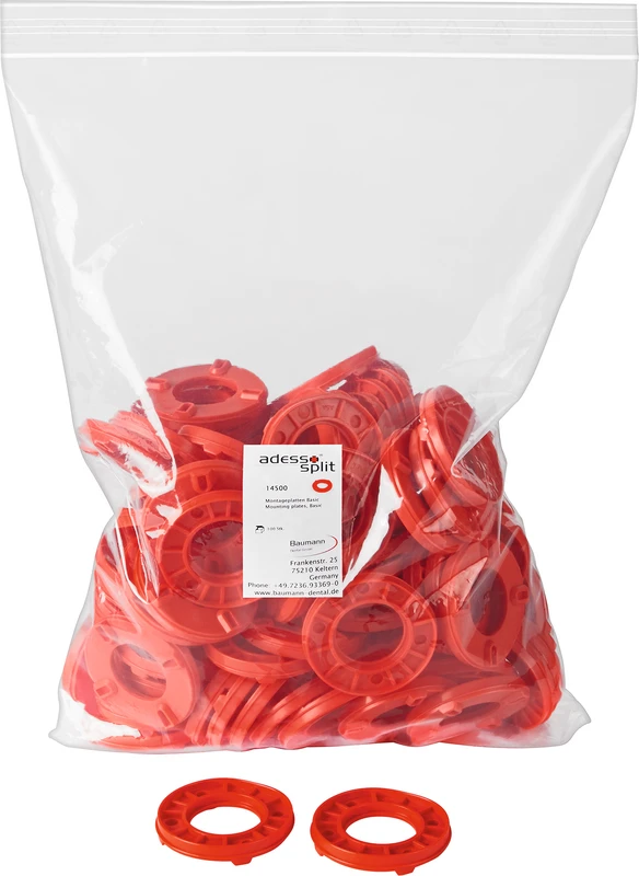 adesso Split® Montageplatten  Packung  100 Stück rot, Basic