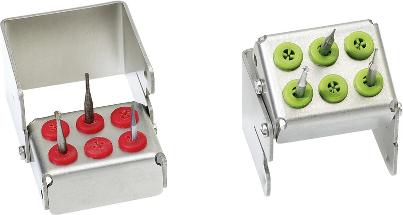 PLUG IN  Stück  für 6 Instrumente (2 Reihen a 3 Löcher) gelb, 3,5 x 2,5 x 3 cm