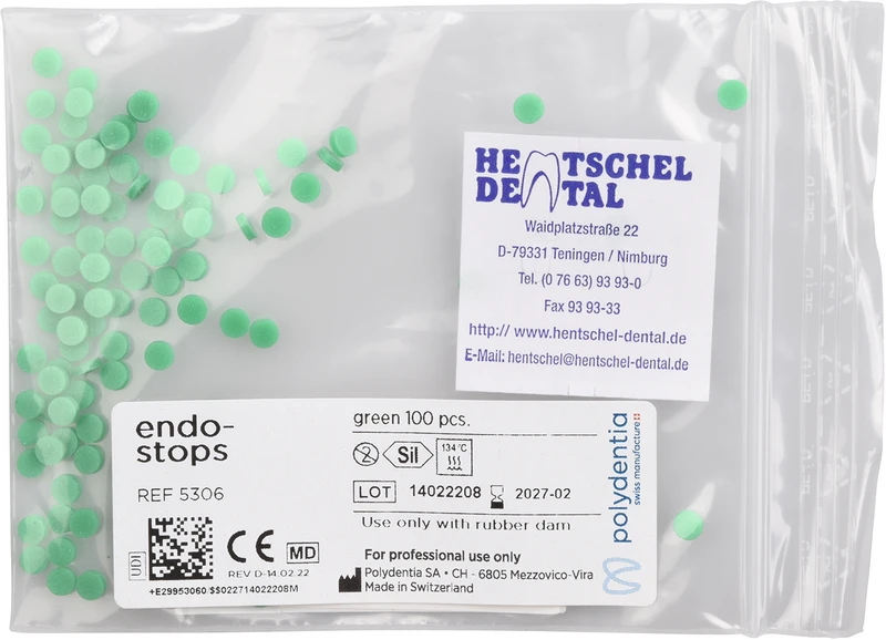 Endo Stops  Packung  100 Stück grün