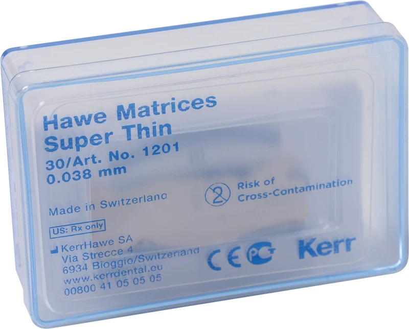 Matrizen Super-Dünn  Packung  30 Stück Stärke 0,038 mm, Nr. 1201