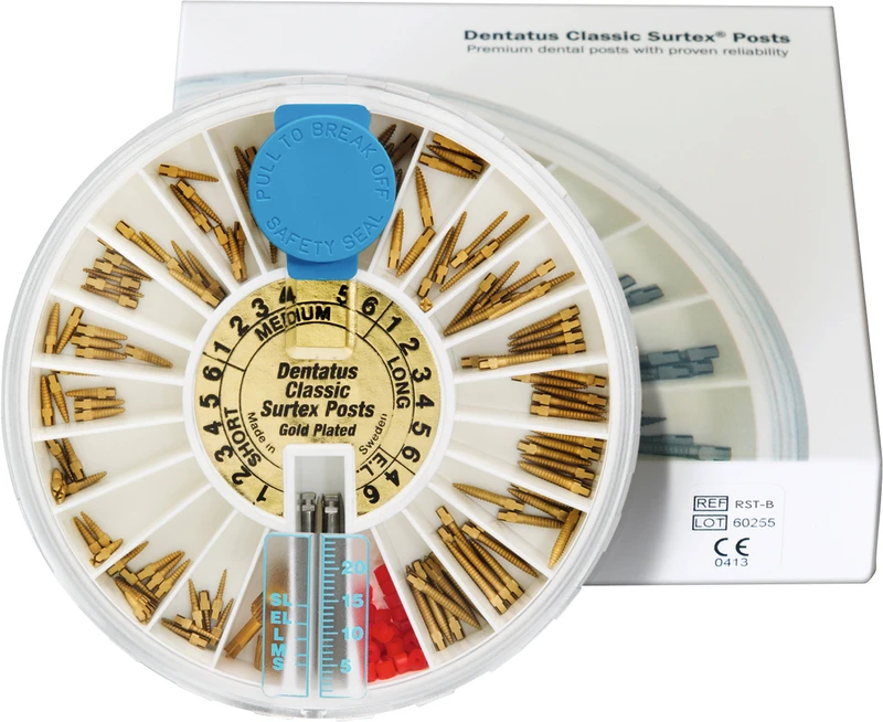 Classic Surtex vergoldete Wurzelstifte  Bulk-Einführungsset  120 Stifte inkl. Zubehör