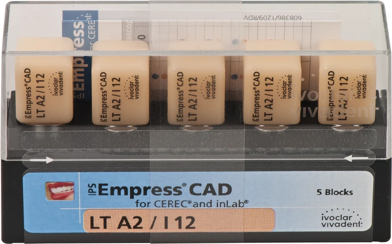 IPS Empress® CAD A-D for CEREC  Packung  5 Stück Gr. I12, A2 LT
