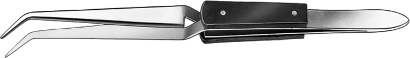 Lötpinzette  Stück  gebogen, 160 mm