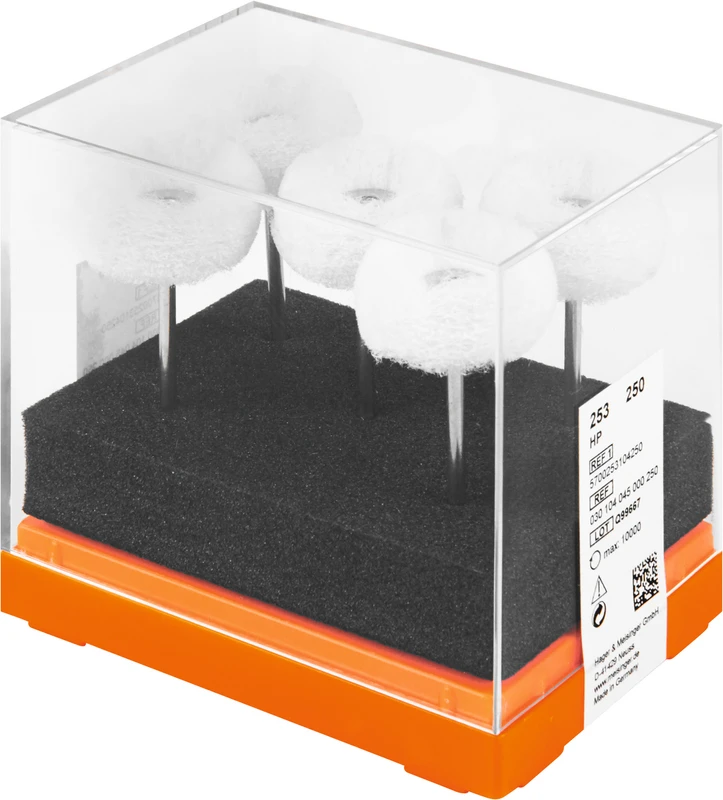 Polierbürste 253  Packung  5 Stück weiß, HP, Figur 045, ISO 250