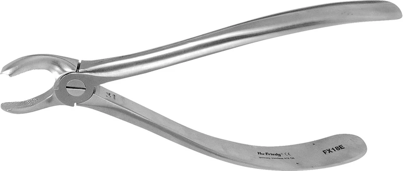 Zahnzangen Oberkiefer  Stück  FX18E, gezackt, obere Molaren, links