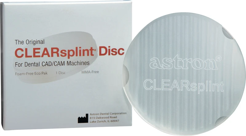 astron® CLEARSPLINT® Disc  Stück  95 x 20 mm, für Zirkonzahn