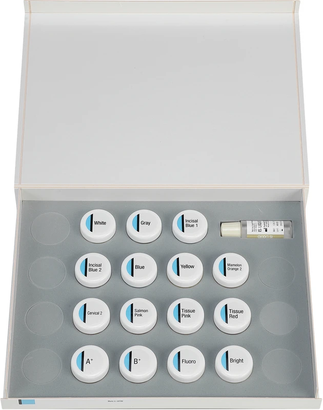 CERABIEN MiLai   Internal Stain Kit  15 x 3 g Pulver, 1 x 10 ml Liquid, 1 x Color Guide