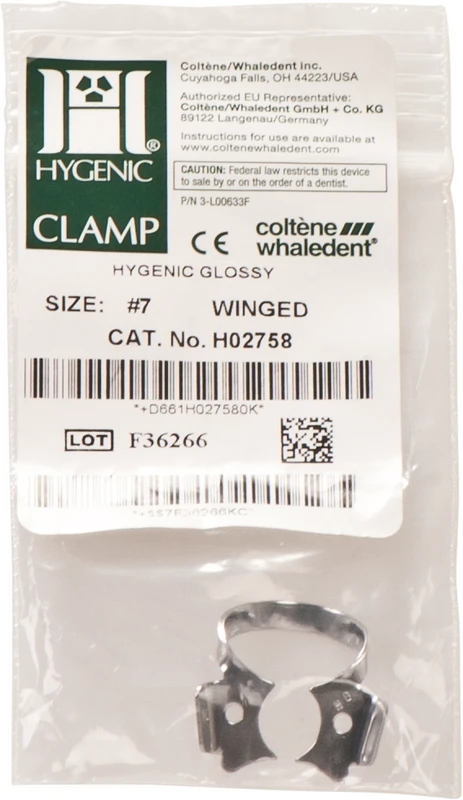 HYGENIC® Dental Dam Klammern  Stück  Flügelklammer für Molaren UK, 7