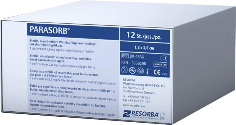 PARASORB® Fleece  Packung  12 Stück 1,8 x 3,6 cm