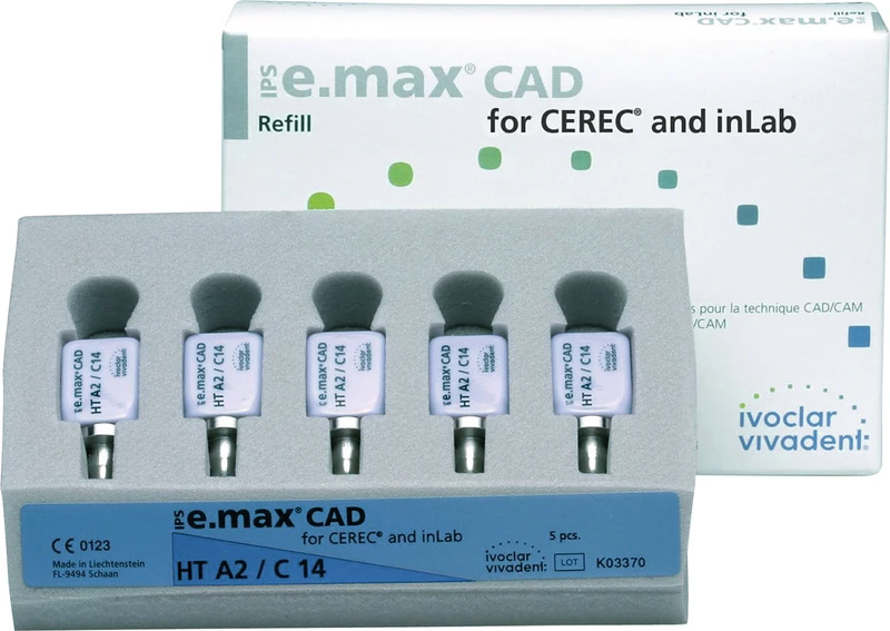 IPS e.max CAD for CEREC\inLab  Packung  5 Stück Gr. C14, A2 HT