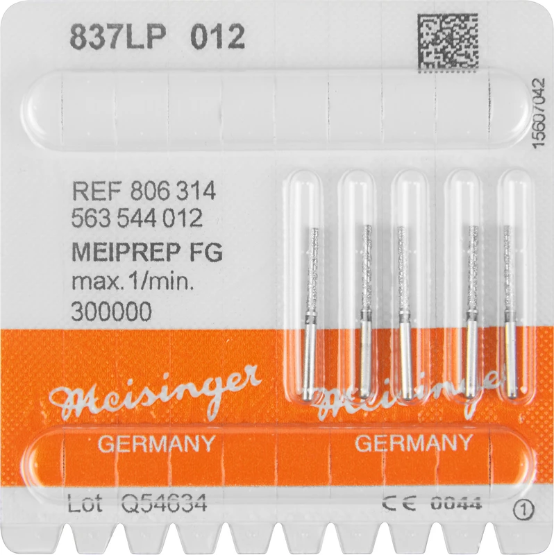 MEIPREP Diamanten  Packung  5 Stück FG, Figur 563 (837LP), ISO 012