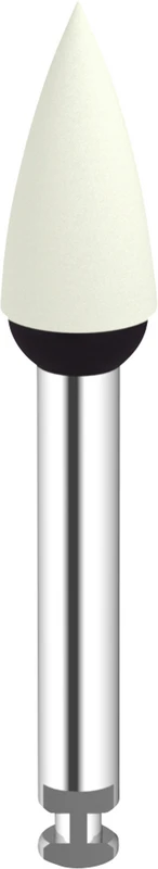 Omnipol für Keramik\Zirkon  Stück  weiß x-fein, RA, Flamme, Kopflänge: 10,5 mm, Ø 4,4 mm