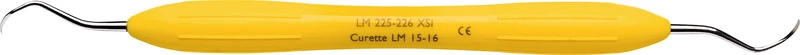 LM DuraGradeMAX Kürette LM  Stück  Figur 15\16, gelb, LM-ErgoMax Griff
