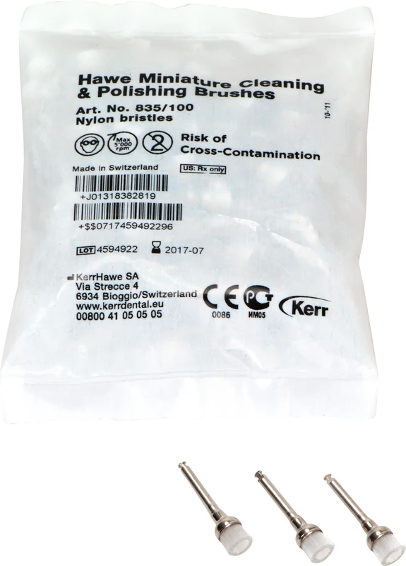 Hawe Miniature  Packung  100 Stück mit Nylonborsten, RA