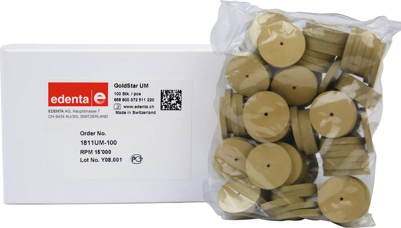 Goldstar  Packung  100 Stück unmontiert, gelb, Figur 372, 3 mm, ISO 220