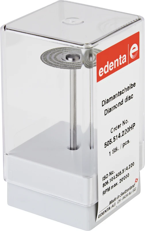 Diamantscheibe 505  Stück  Spirale rot fein, HP, Figur 505, 0,15 mm, ISO 220