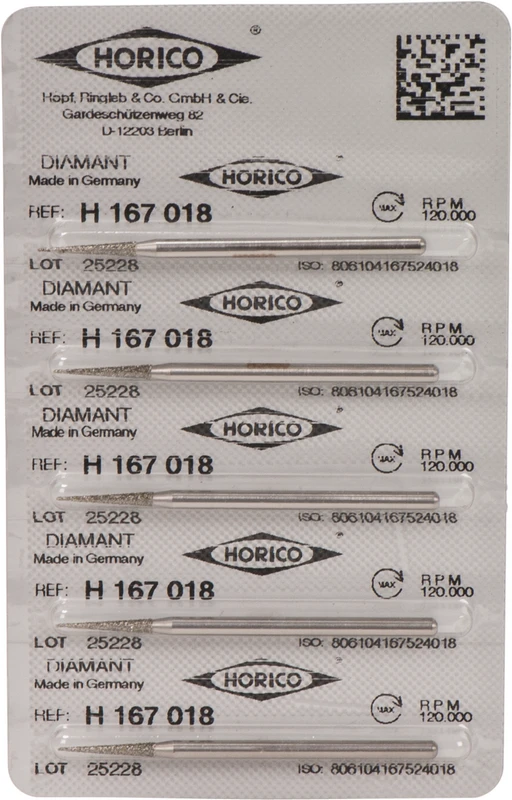 Diamantschleifer H 167  Packung  5 Stück HP, Figur 167, 11,5 mm, ISO 018