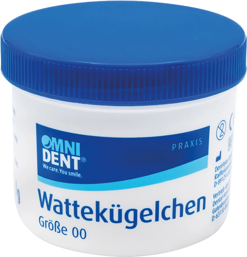 Wattekügelchen  Dose  4 g Ø 4 mm, Größe 00