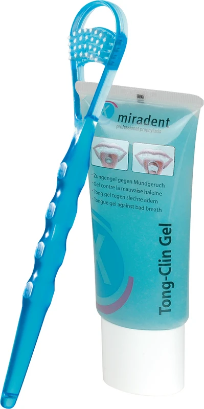Tong-Clin® Gel  Set  50 ml Gel, 1 Zungenreiniger blau transparent