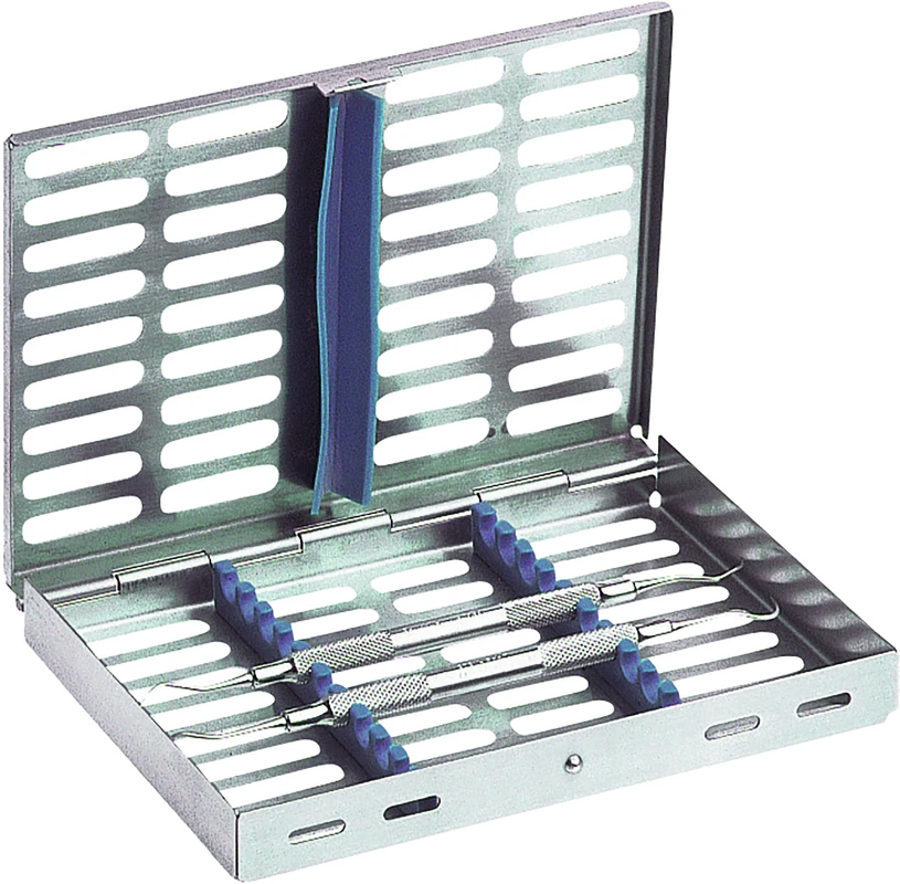 Kassette  Stück  18 x 13 cm blau, für 10 Instrumente