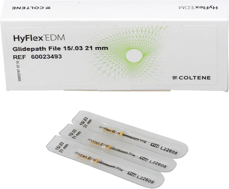 HyFlex EDM NiTi-Feilen  Packung  3 Glidepath Feilen 21 mm, Taper.03 ISO 015