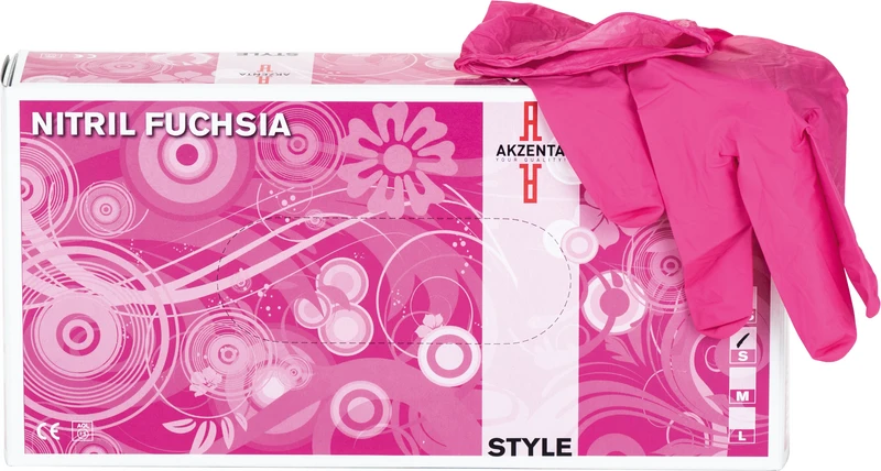STYLE SERIES Nitril  Packung  100 Stück puderfrei, fuchsia, S