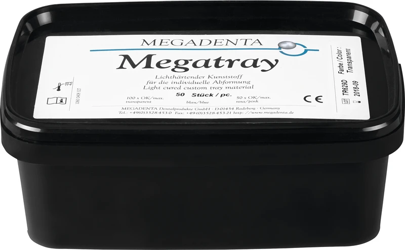 MEGATRAY Löffelplatten  Packung  50 Stück OK, transparent