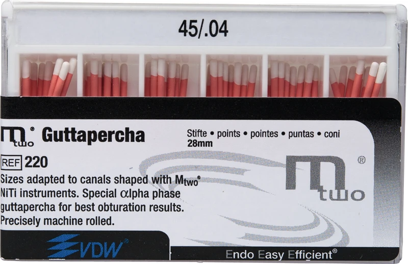 Mtwo® Guttapercha  Packung  60 Stück Taper.04, ISO 045